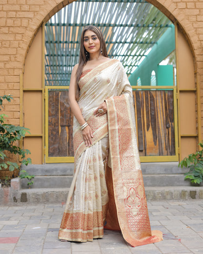 White Pure Soft Silk Saree