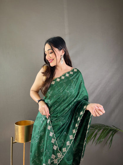 Green Pure Ruhi Silk Saree