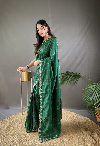 Green Pure Ruhi Silk Saree