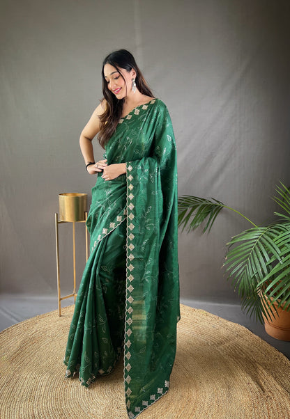 Green Pure Ruhi Silk Saree