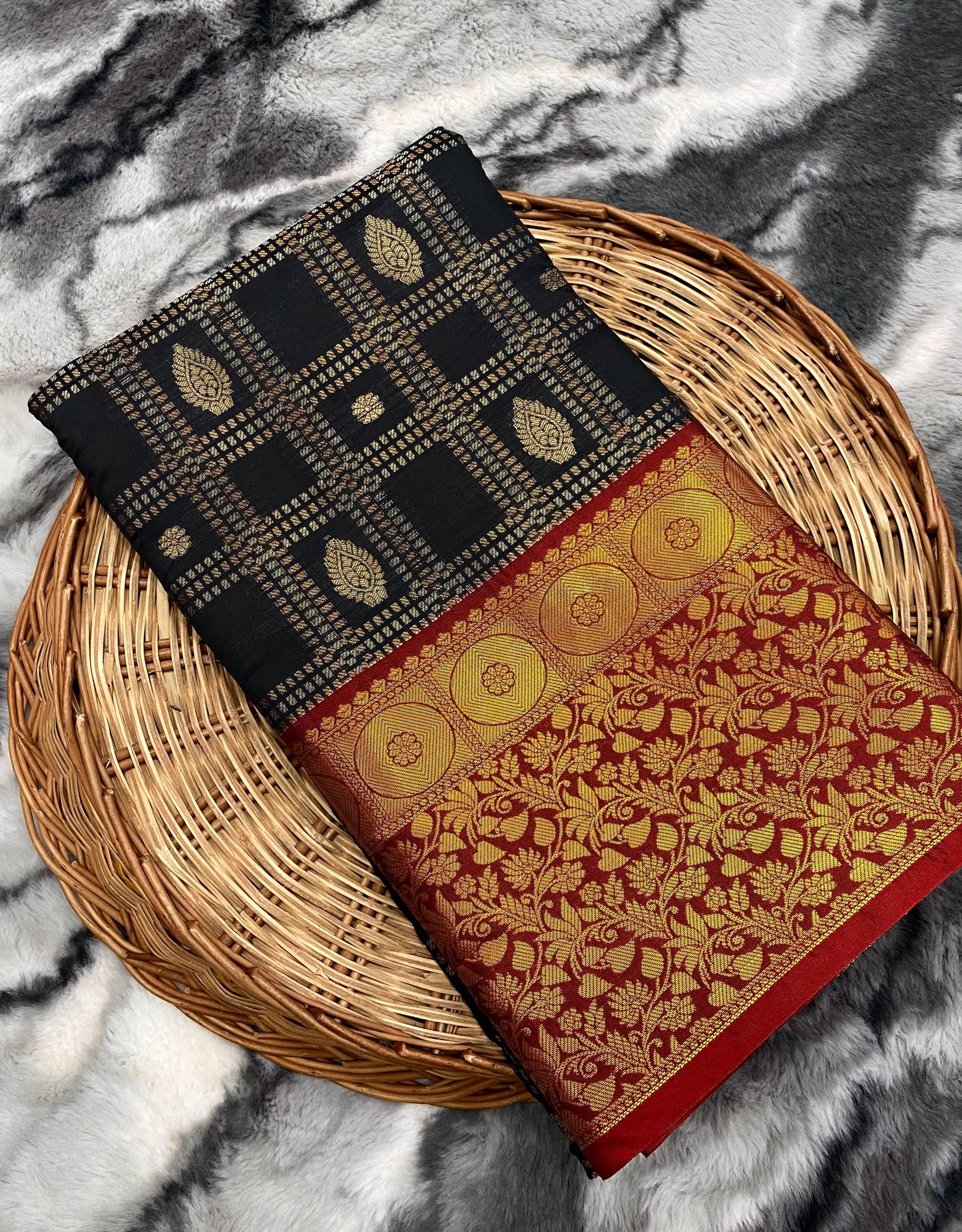 Black Kanchipuram Silk Sarees