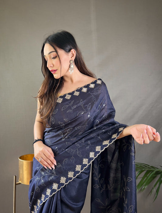 Black Pure Ruhi Silk Saree