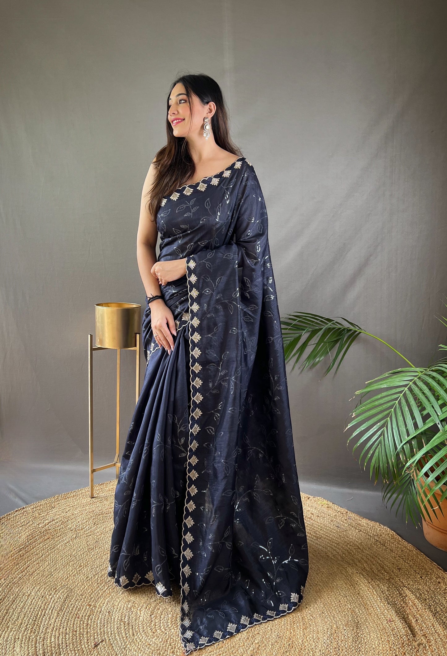 Black Pure Ruhi Silk Saree