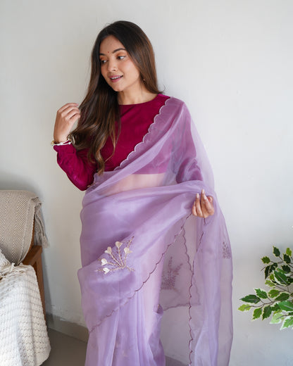 Purple This Organza saree