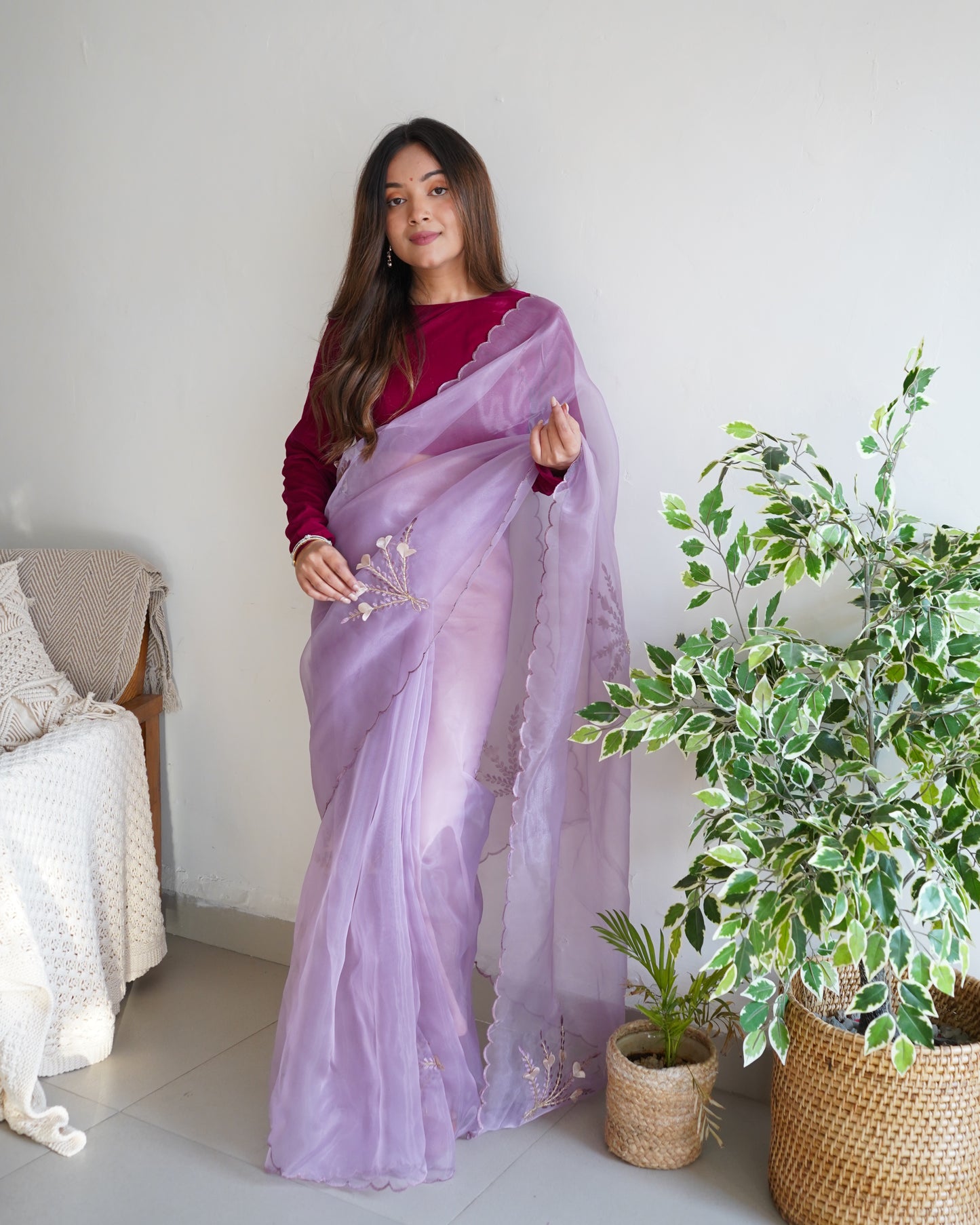 Purple This Organza saree