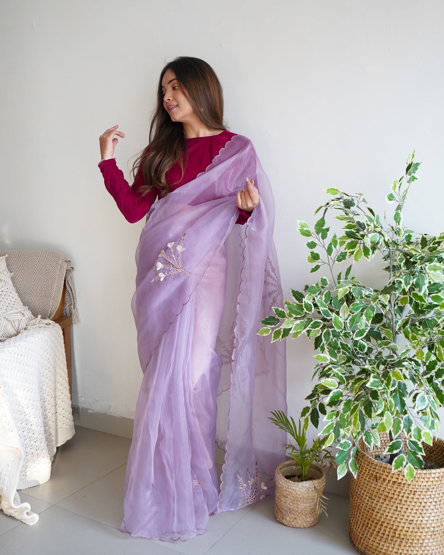 Purple This Organza saree