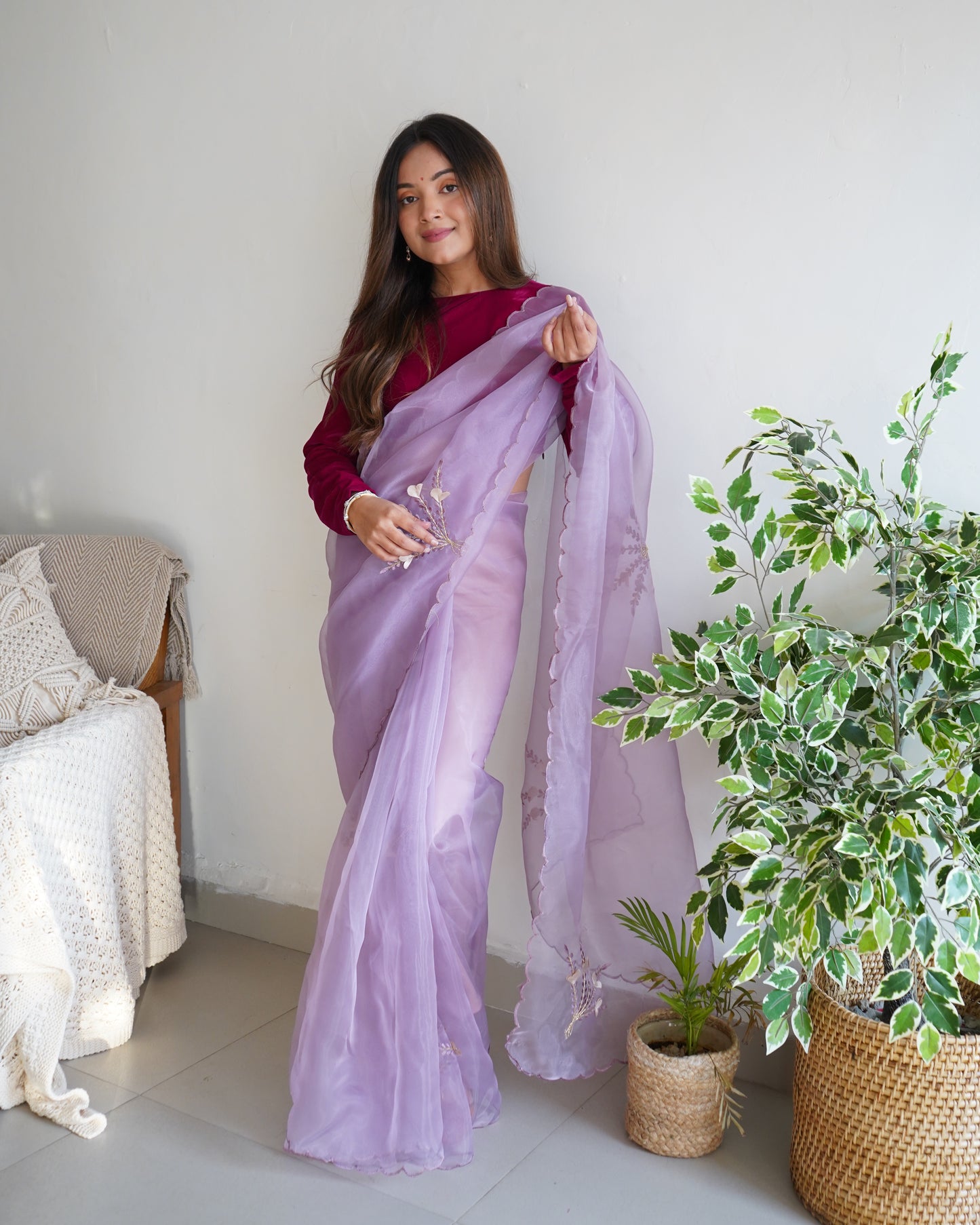 Purple This Organza saree