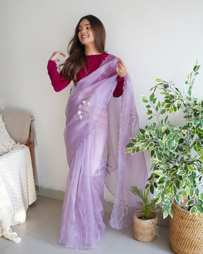 Purple This Organza saree