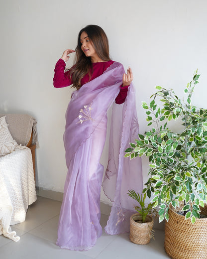 Purple This Organza saree