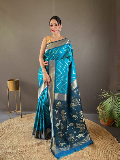 Firozi Pure soft silk saree