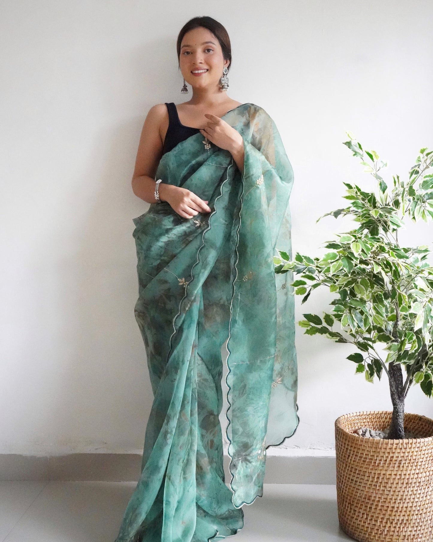 Rama Presenting The pure Organza silk Saree