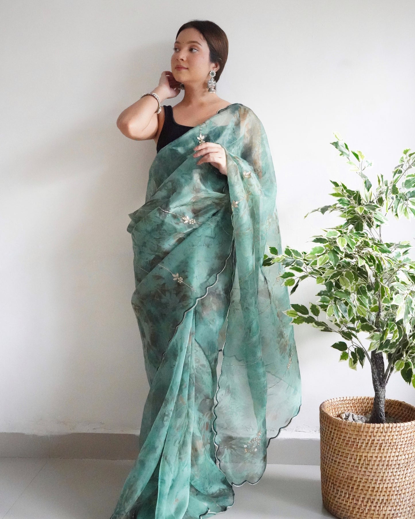 Rama Presenting The pure Organza silk Saree