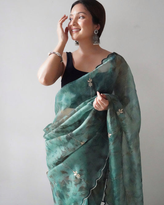 Rama Presenting The pure Organza silk Saree