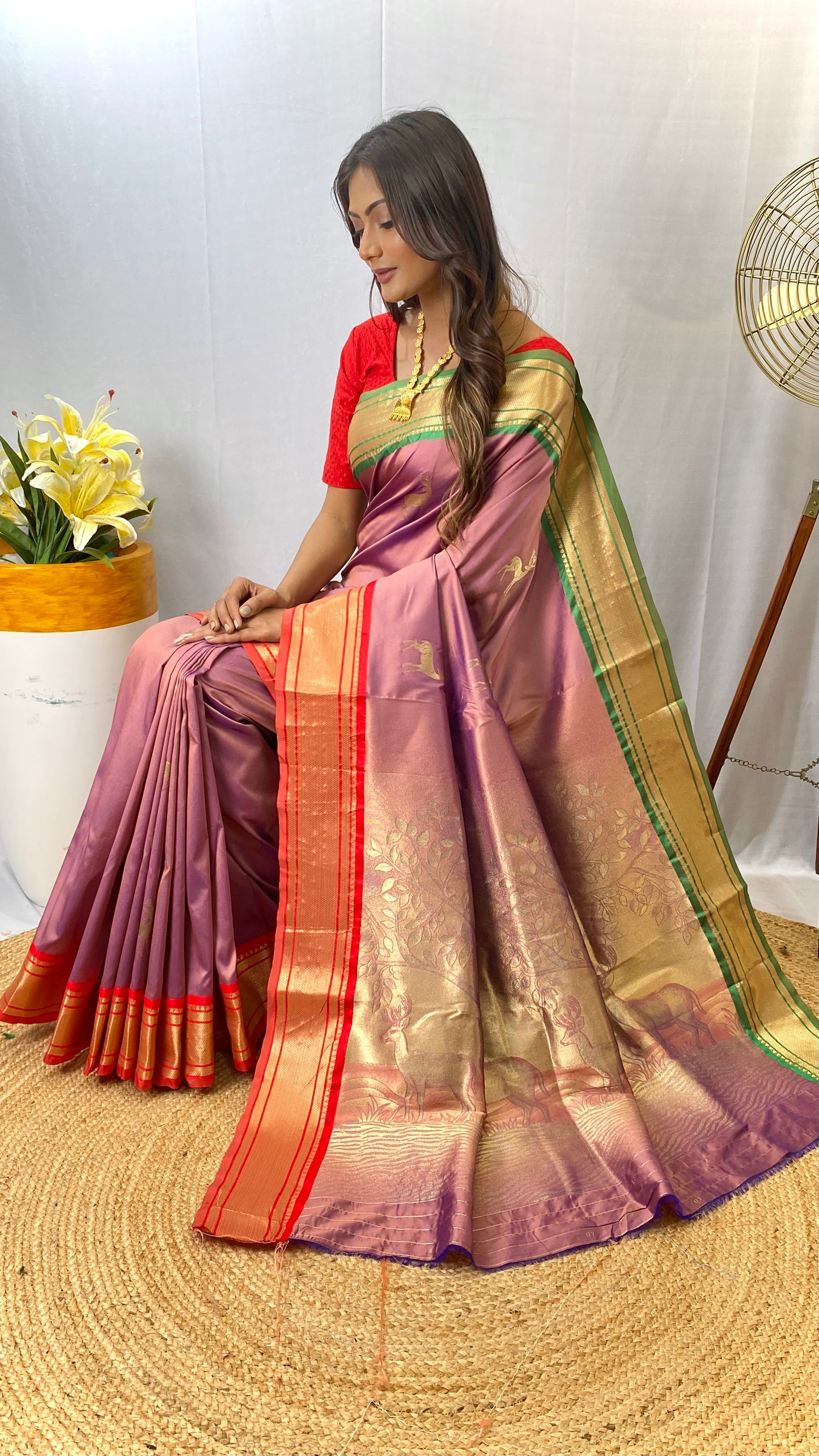 Lavender Introducing Our Pure soft silk saree