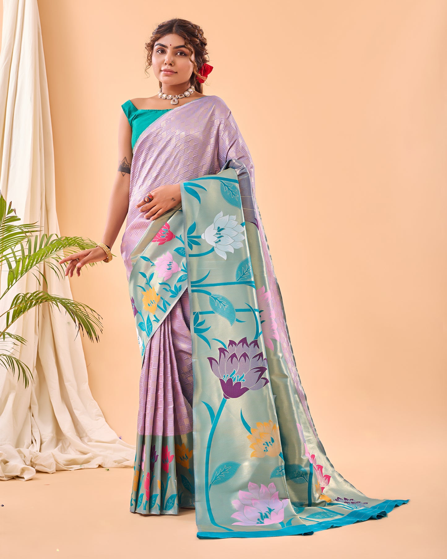 Levender PURE PAITHANI SILK SAREE