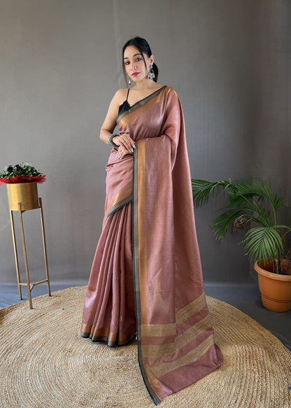 soft silk sarees with all over zari chex Weaving design and border