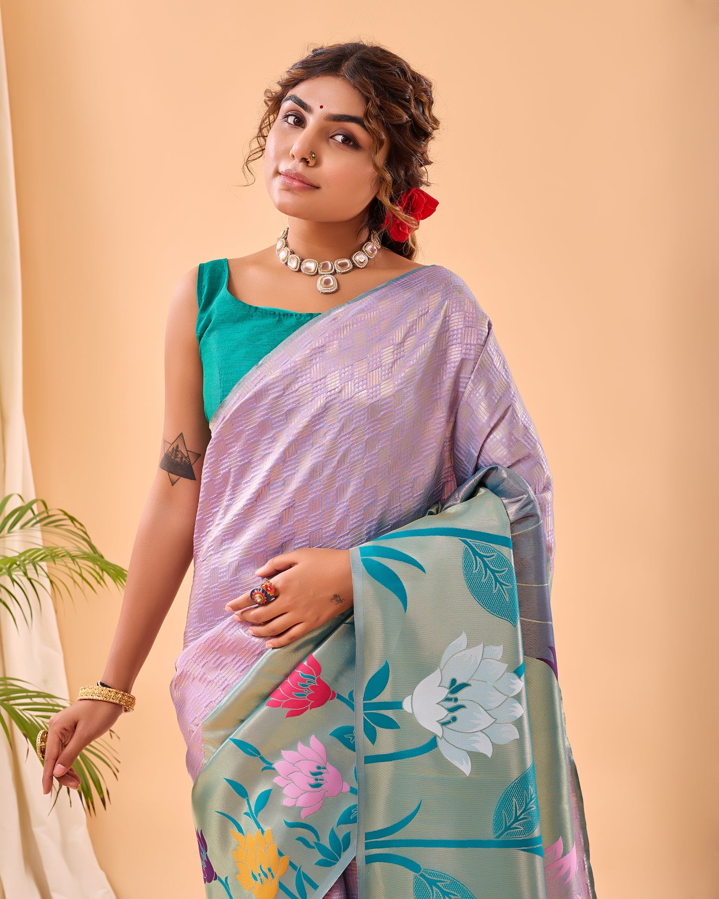 Levender PURE PAITHANI SILK SAREE