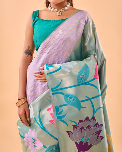 Levender PURE PAITHANI SILK SAREE