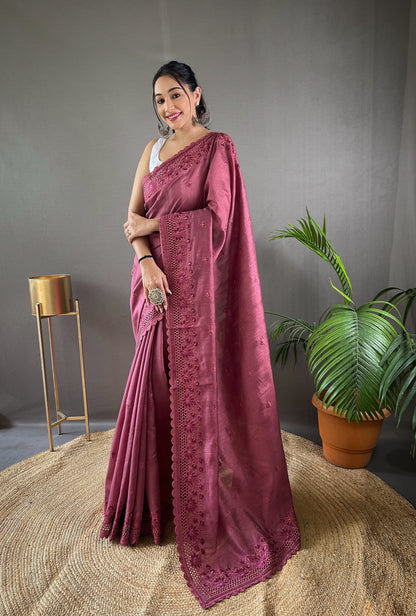 Levender Purr matka silk soft saree