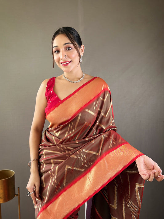 Mehandi Pure soft silk saree