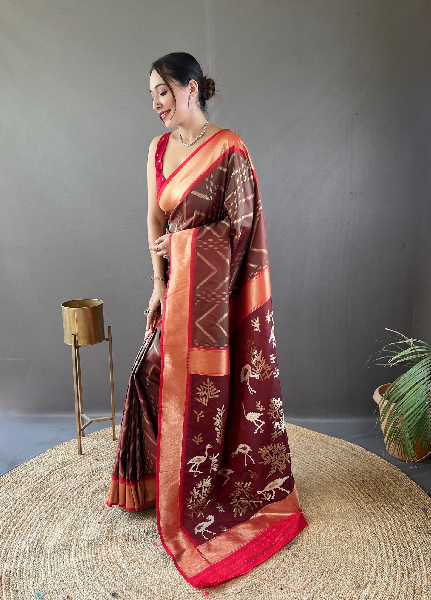 Mehandi  Paithani silk sarees