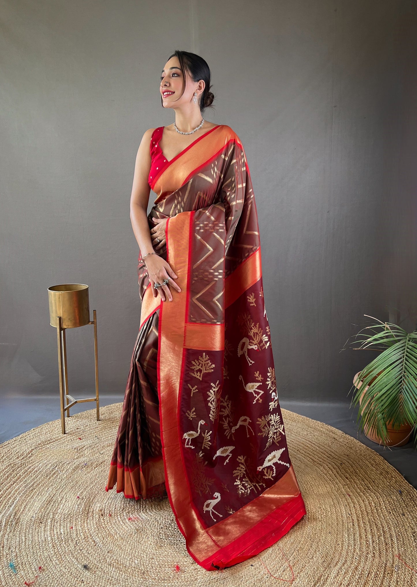 Mehandi  Paithani silk sarees