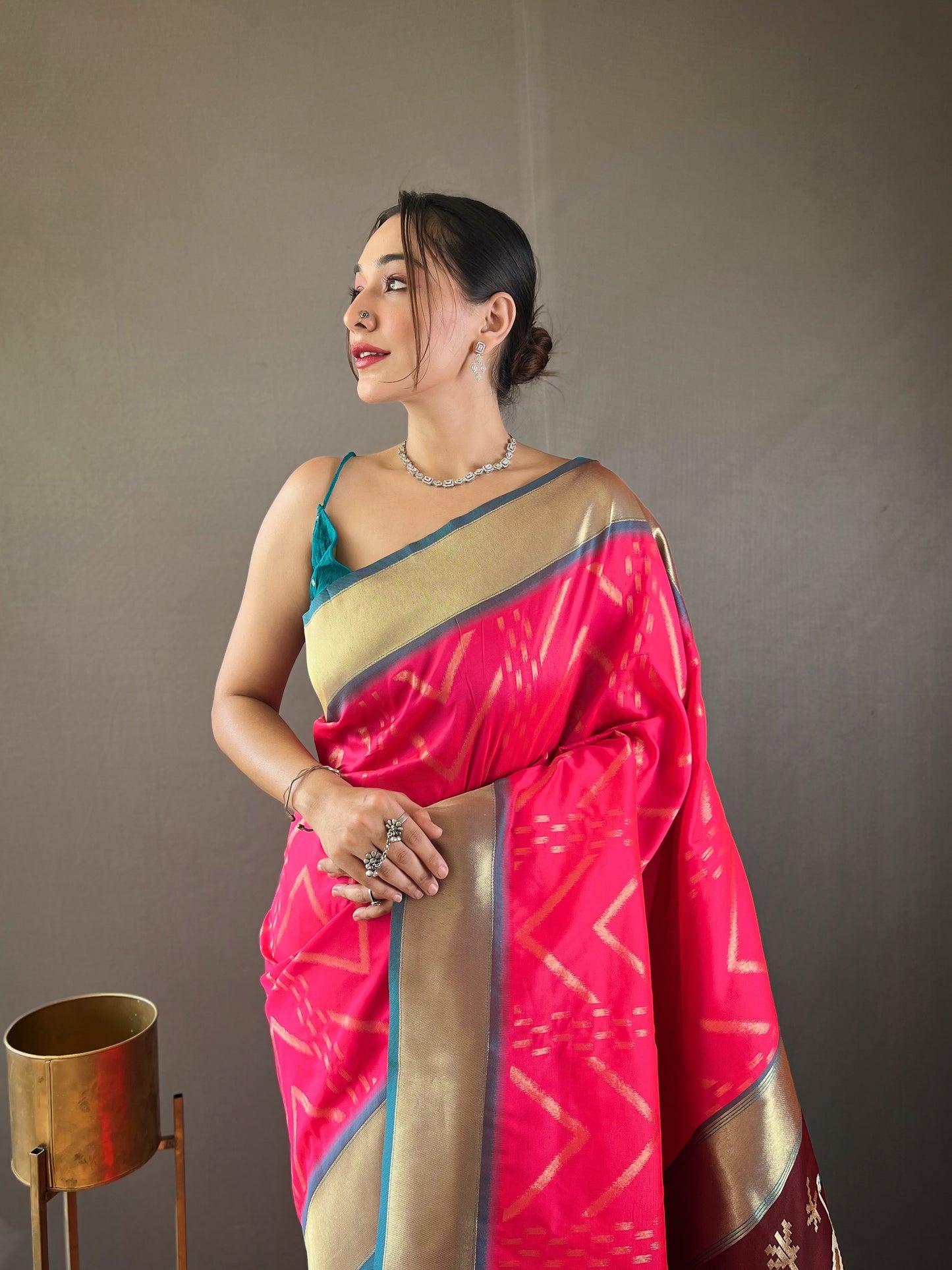 Pink Paithani silk sarees