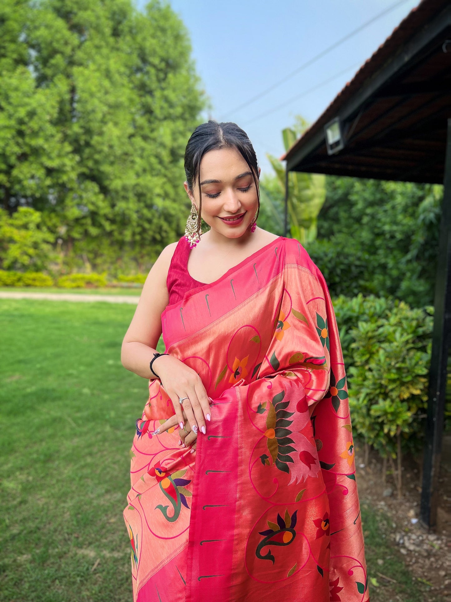 PINK PURE PAITHANI SAREE