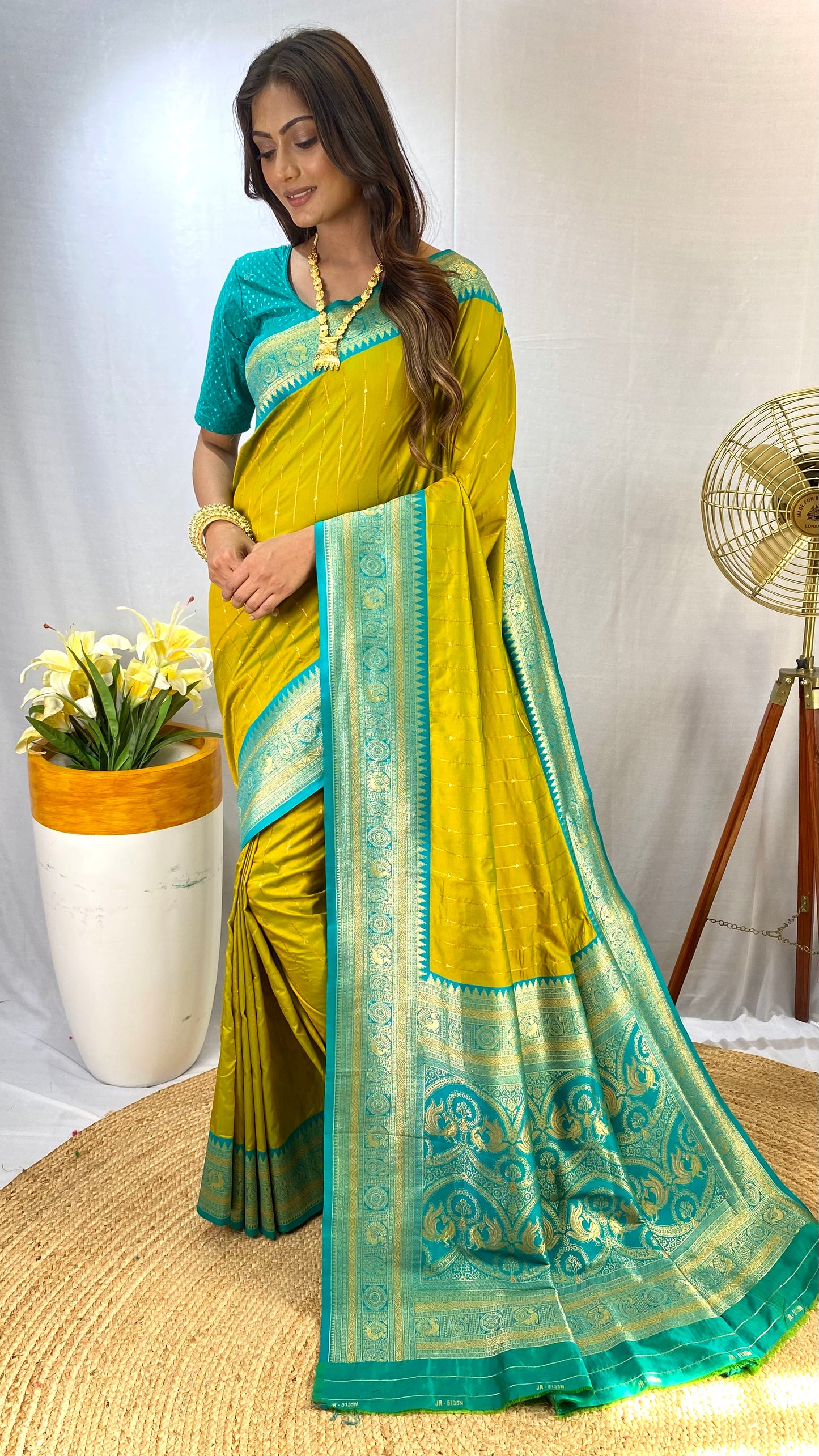 Pista Paithani silk saree