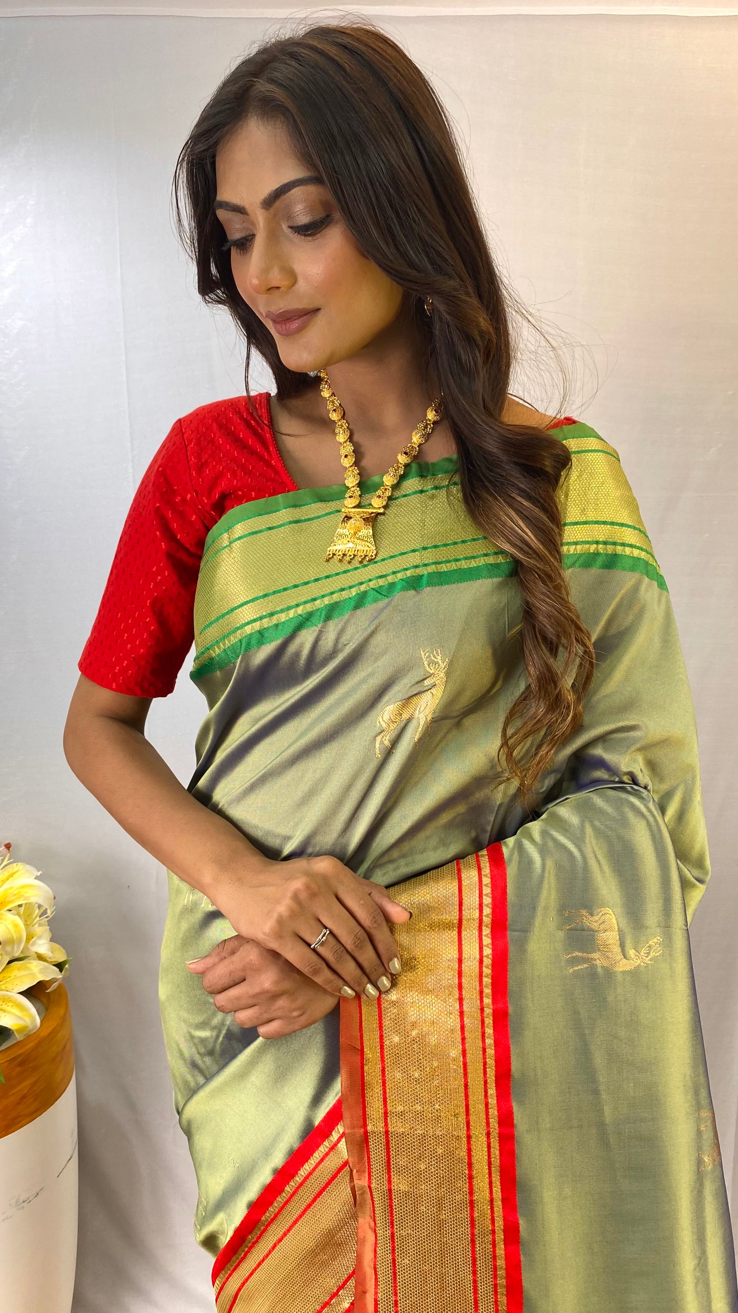 Pista Introducing Our Pure soft silk saree