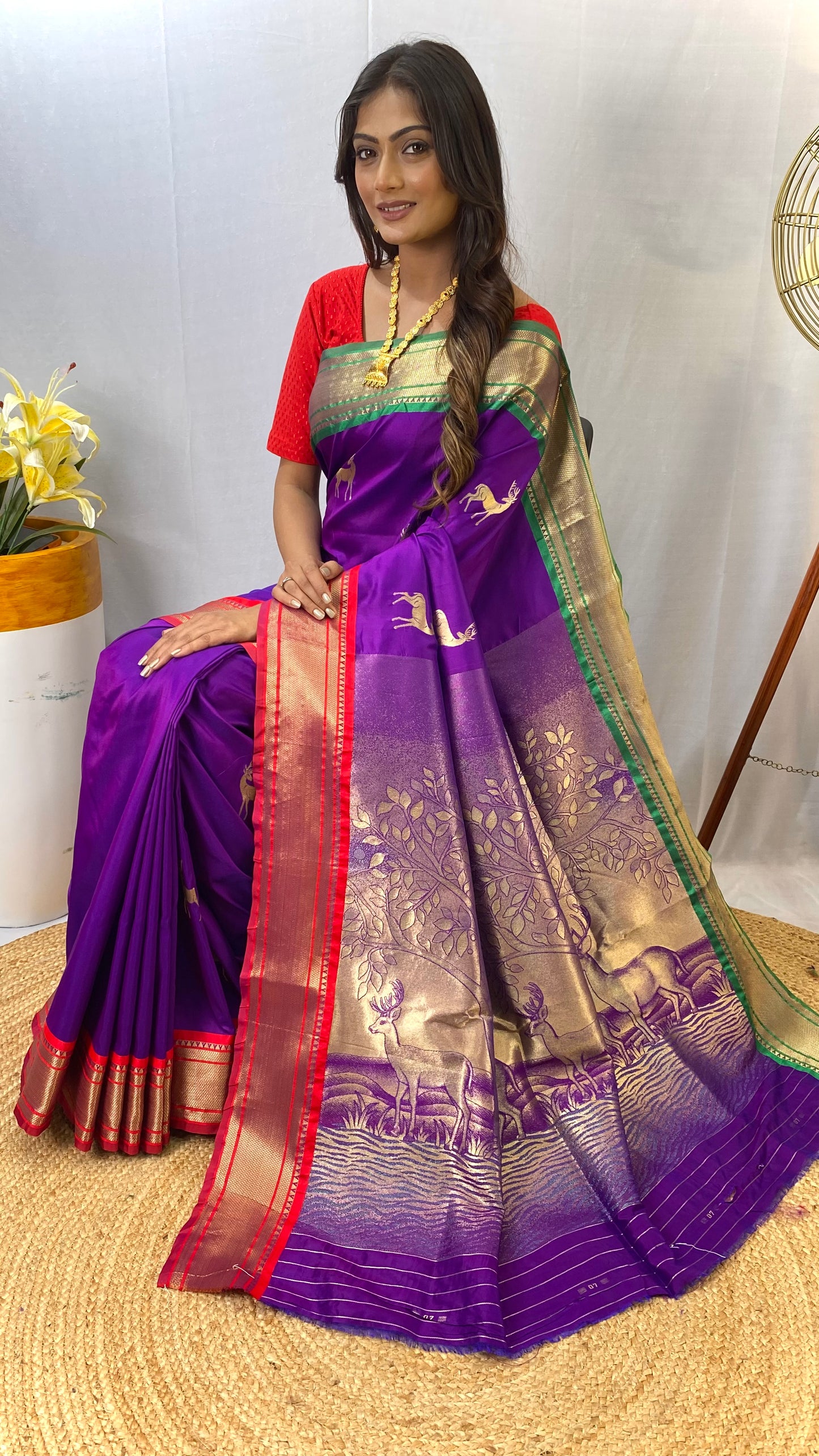 Purple Introducing Our Pure soft silk saree