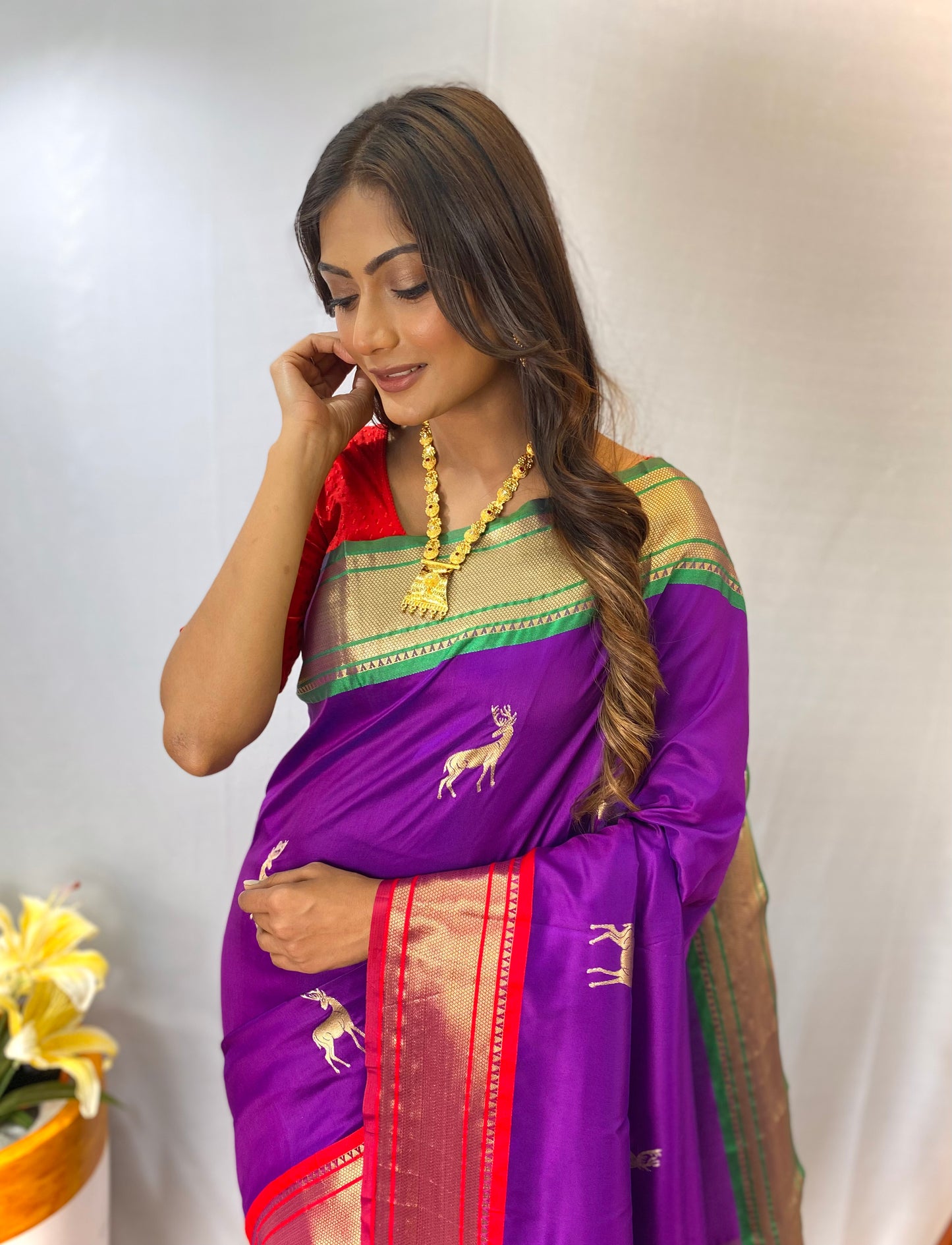 Purple Introducing Our Pure soft silk saree