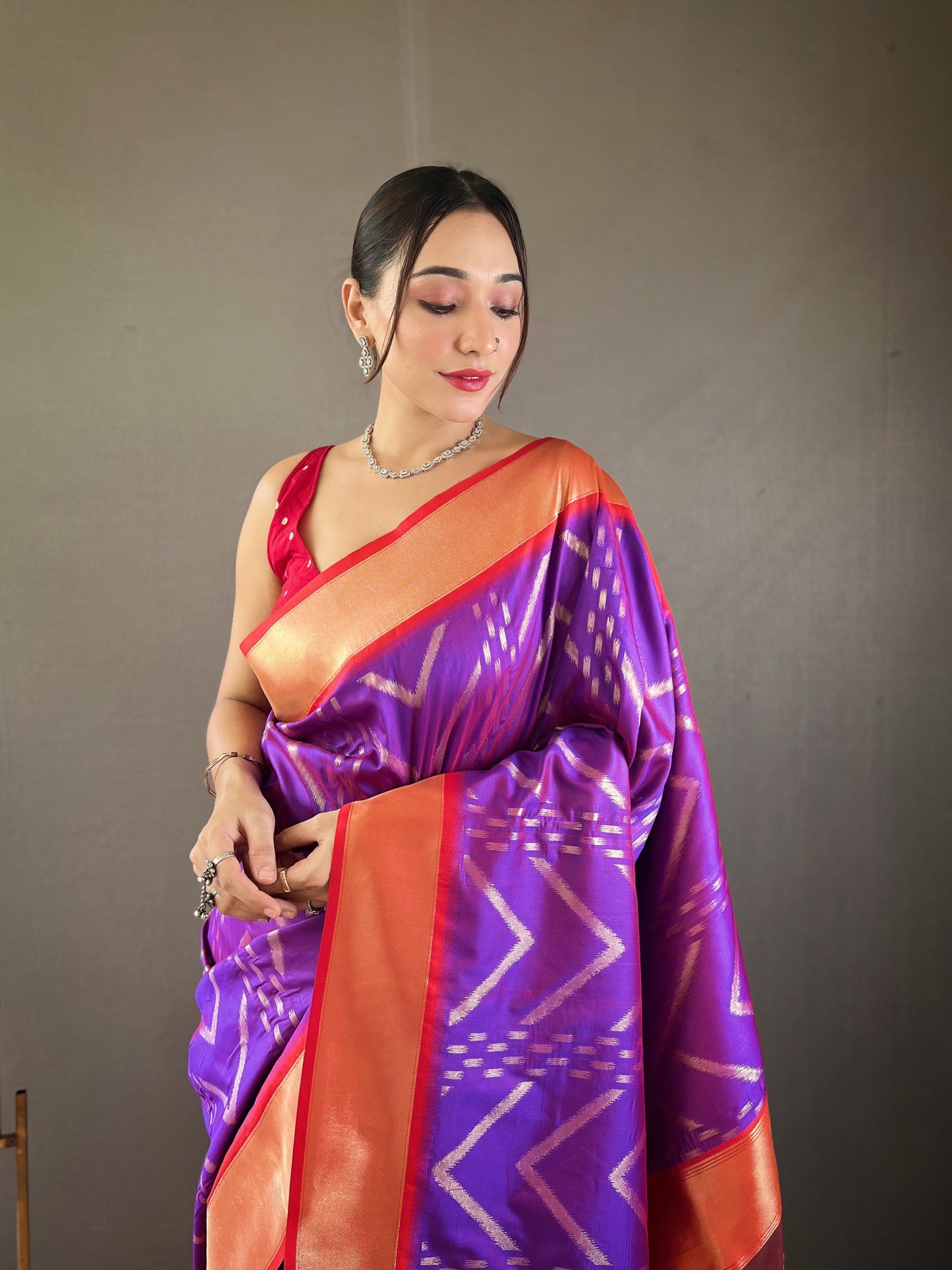 Purpel Pure soft silk saree