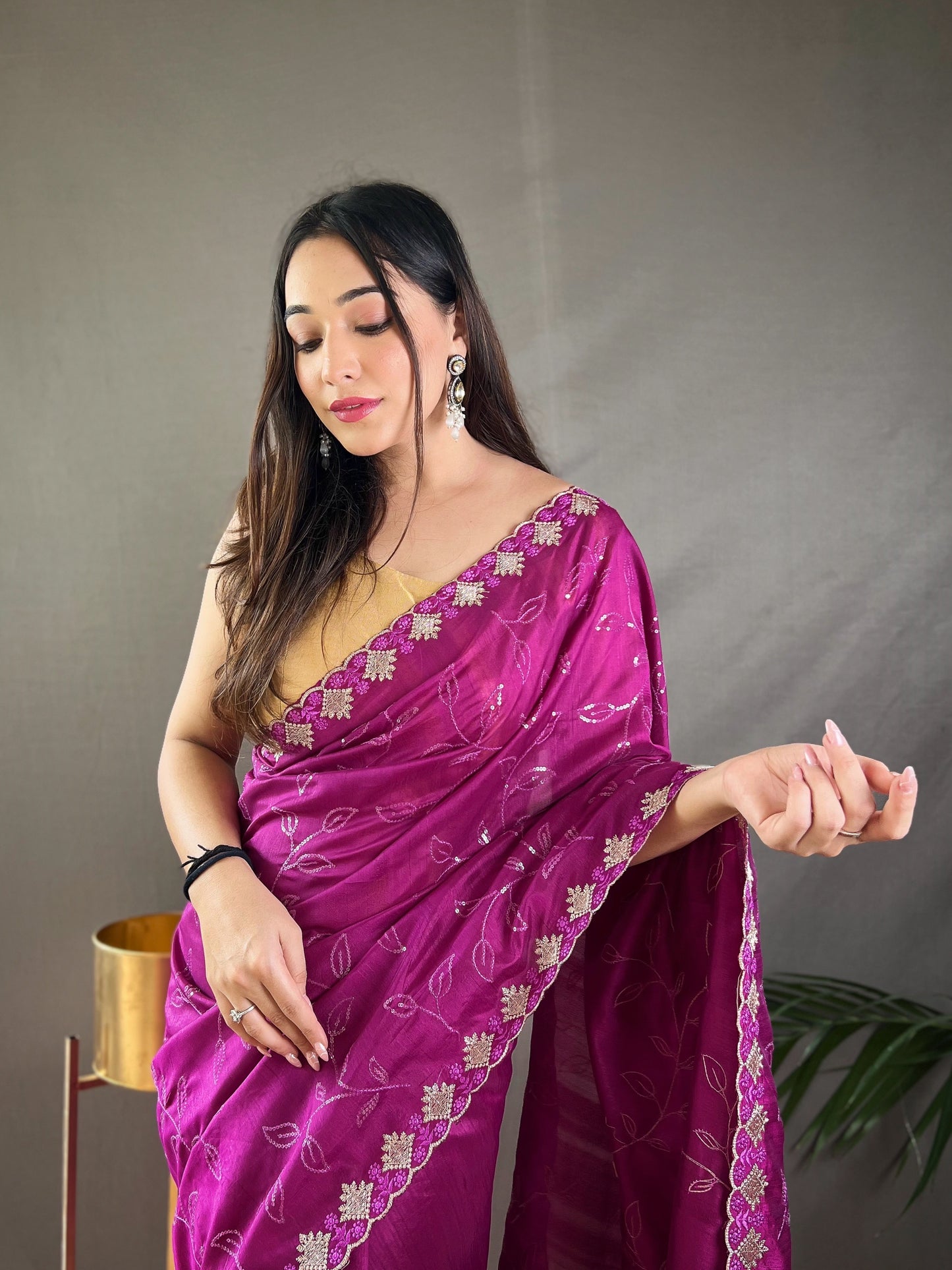 Purpel Pure Ruhi Silk Saree