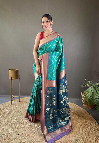 Rama  Paithani silk sarees