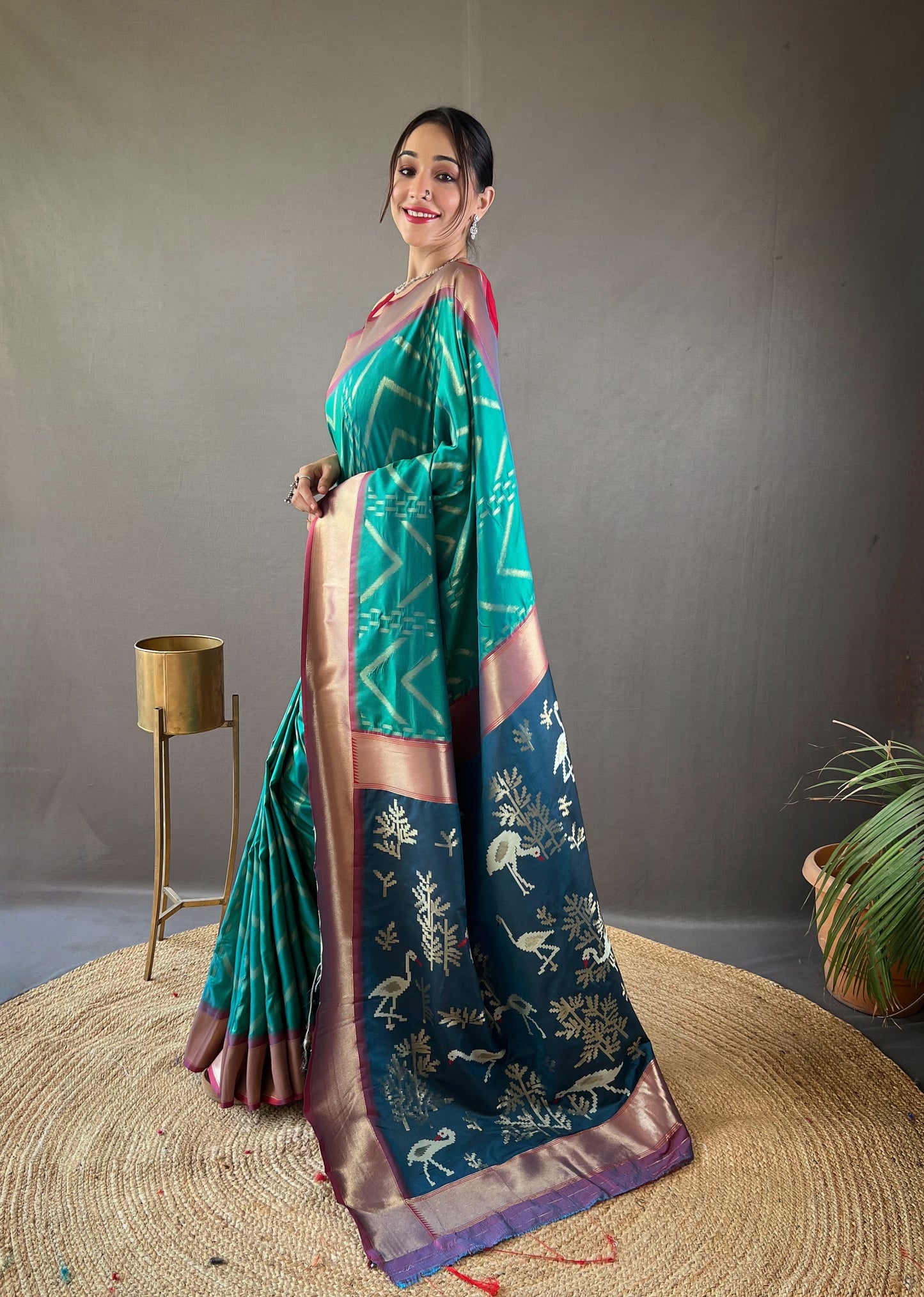 Rama  Paithani silk sarees