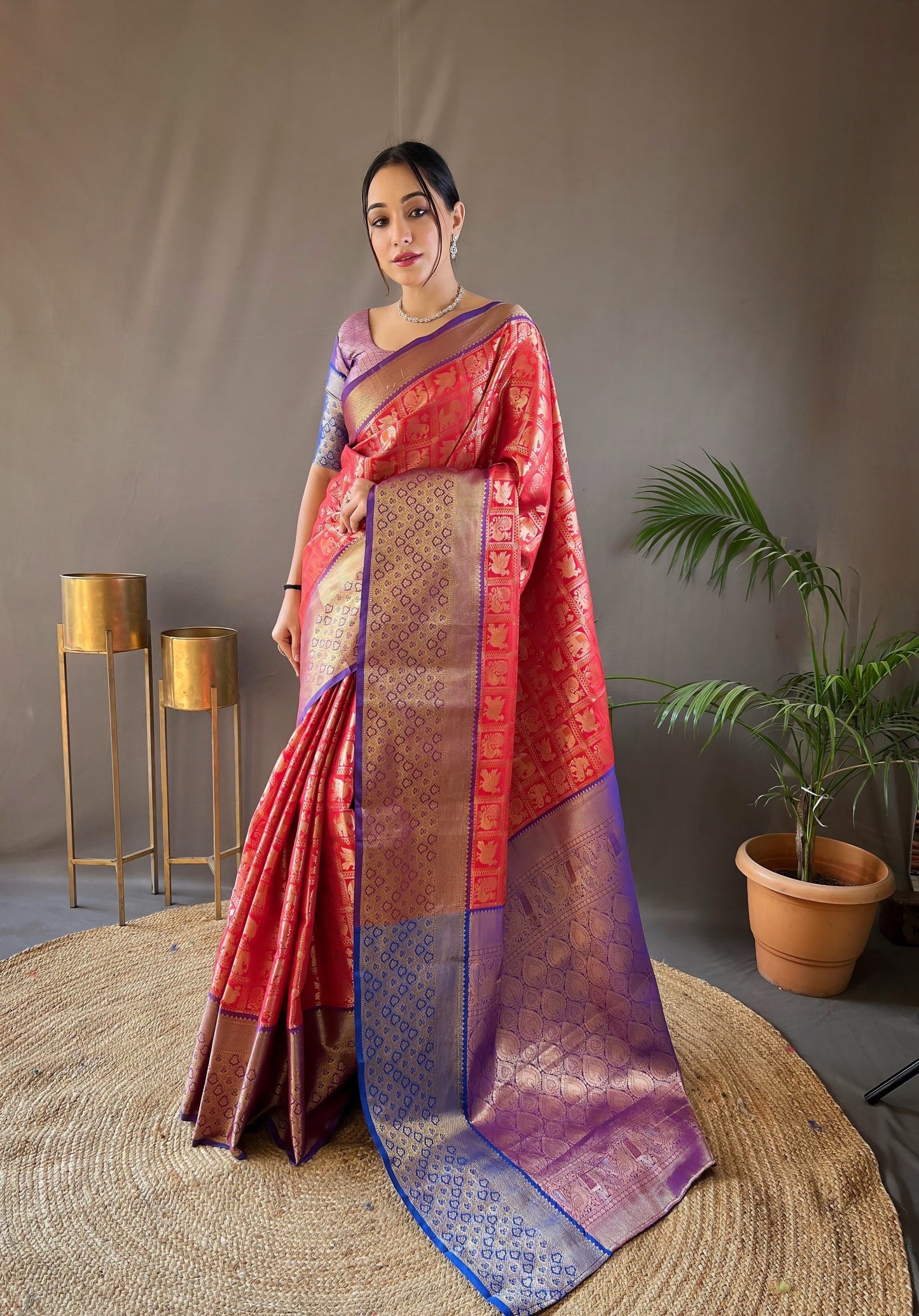 Red Pattu silk saree