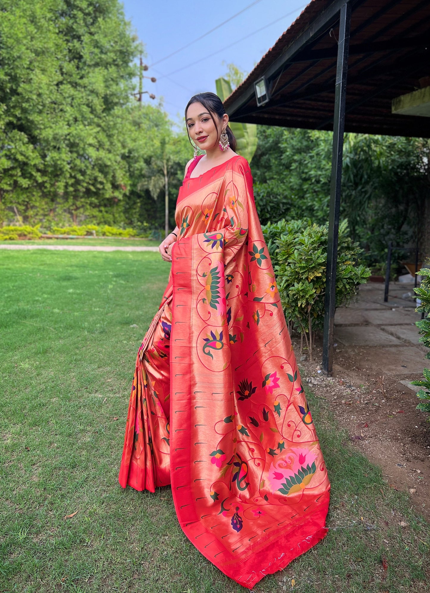 RED PURE PAITHANI SAREE