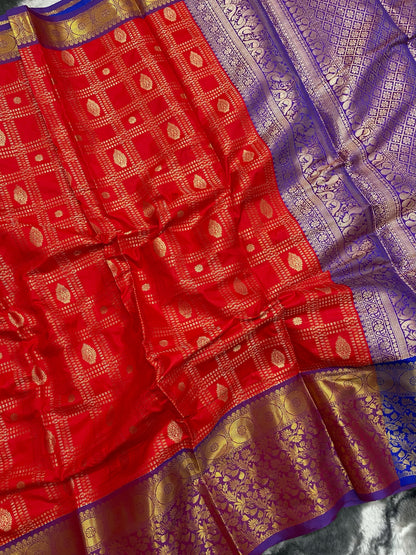 Red Kanchipuram Silk Sarees