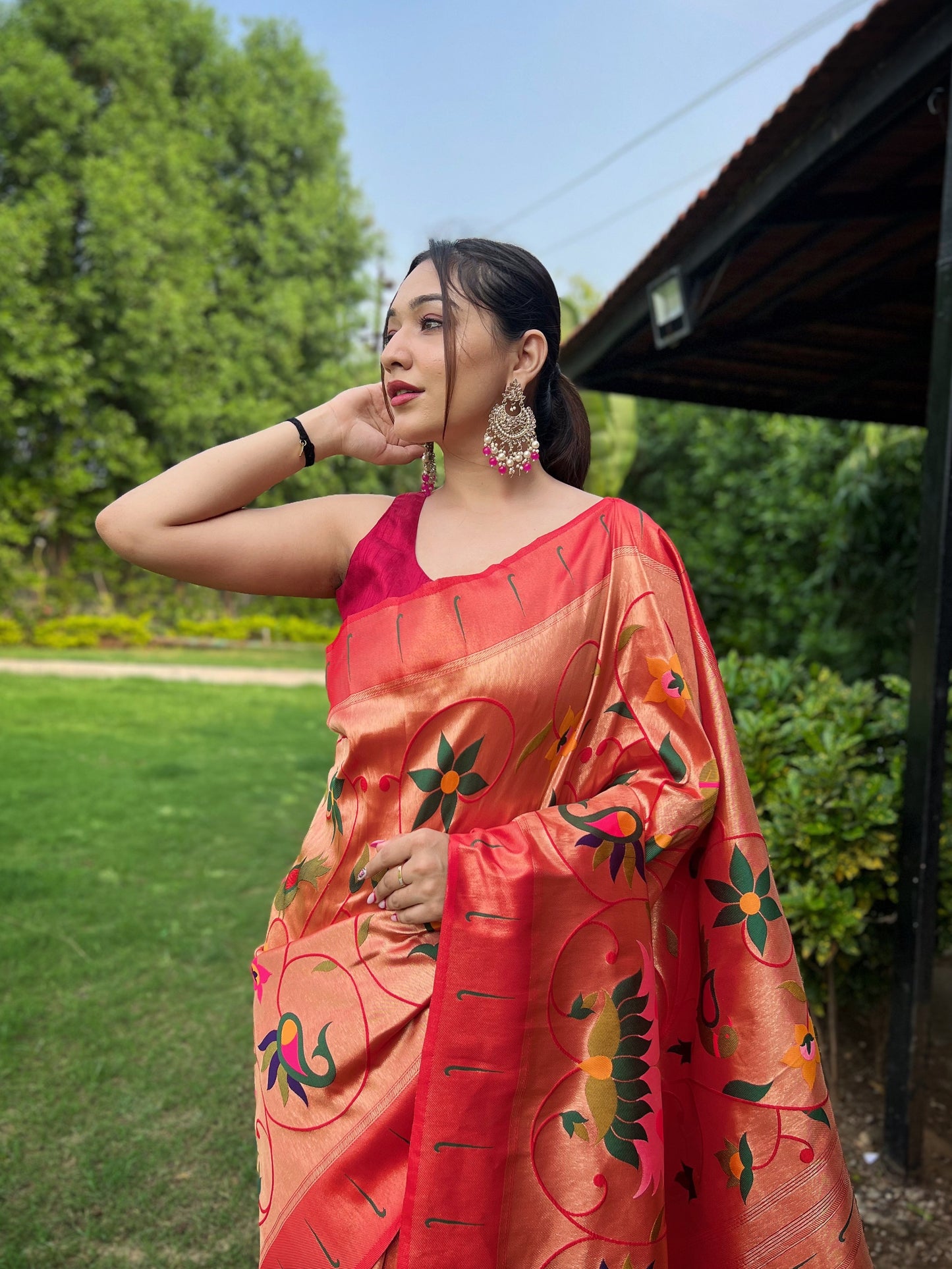 RED PURE PAITHANI SAREE