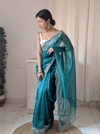 RAMA PURE ORGANZA SILK SAREE