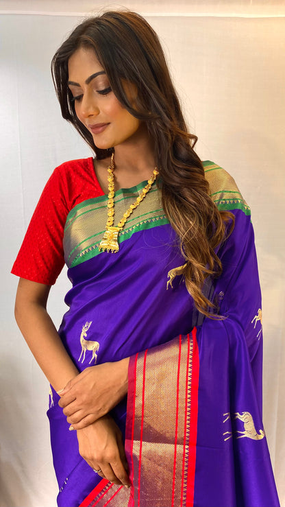 Violet Introducing Our Pure soft silk saree