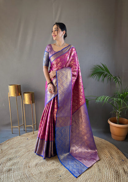 Wine Pattu silk saree