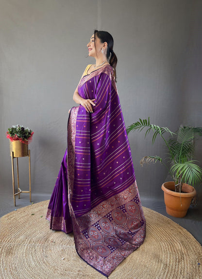 WINE SILK SAREES WITH SILVER , COPPER AND ANTIQUE WEAVING USED