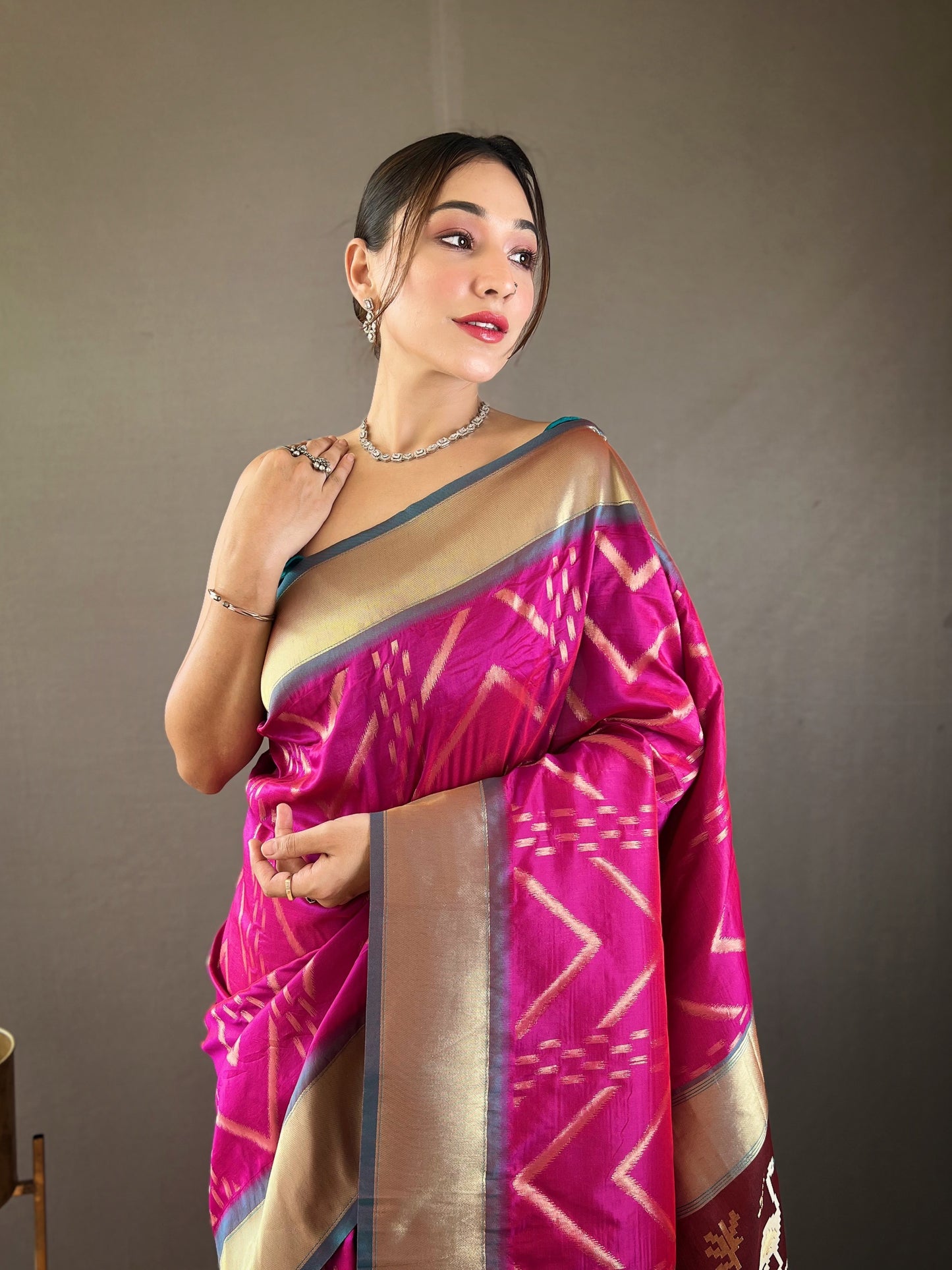 Wine Paithani silk sarees