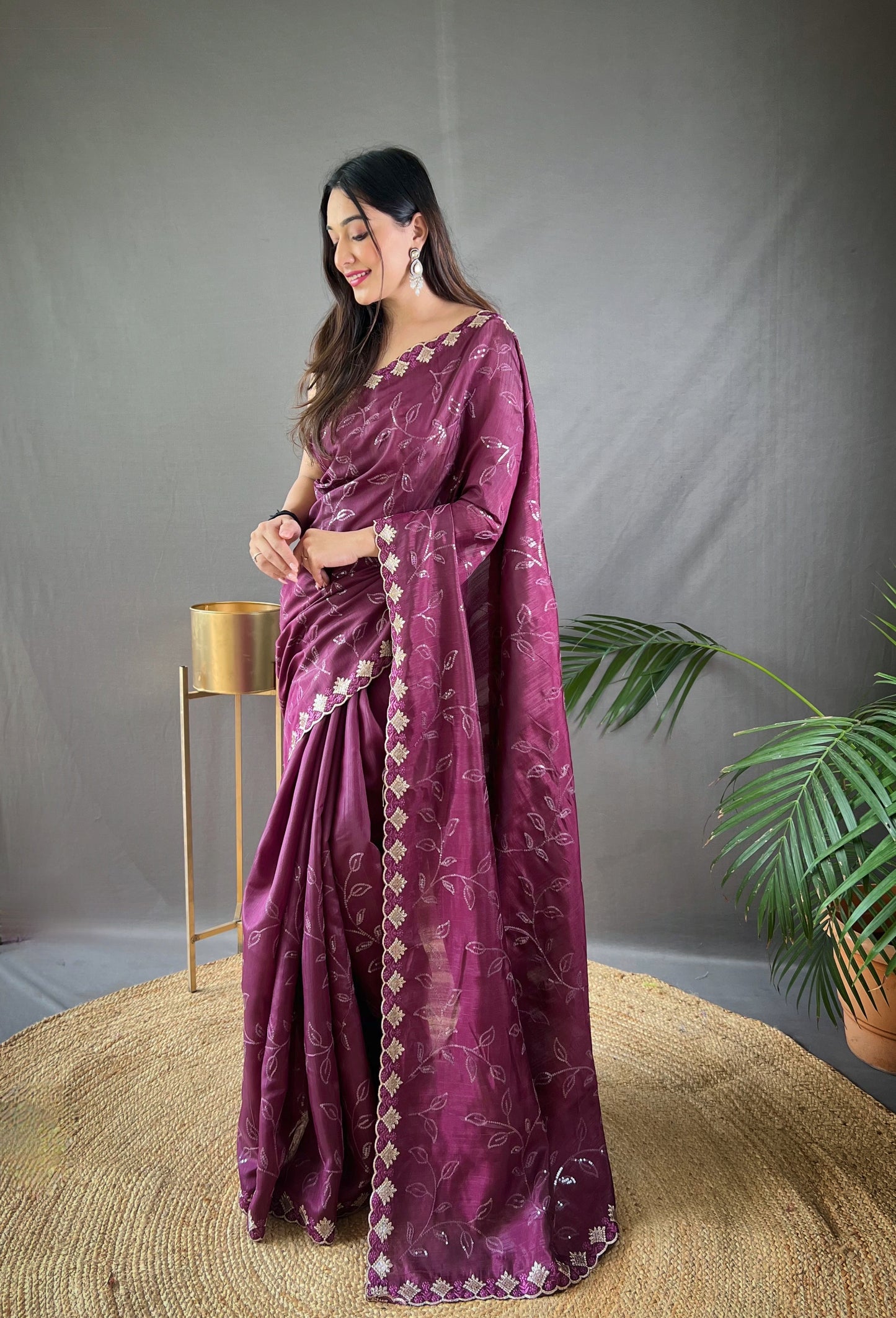 Wine Pure Ruhi Silk Saree