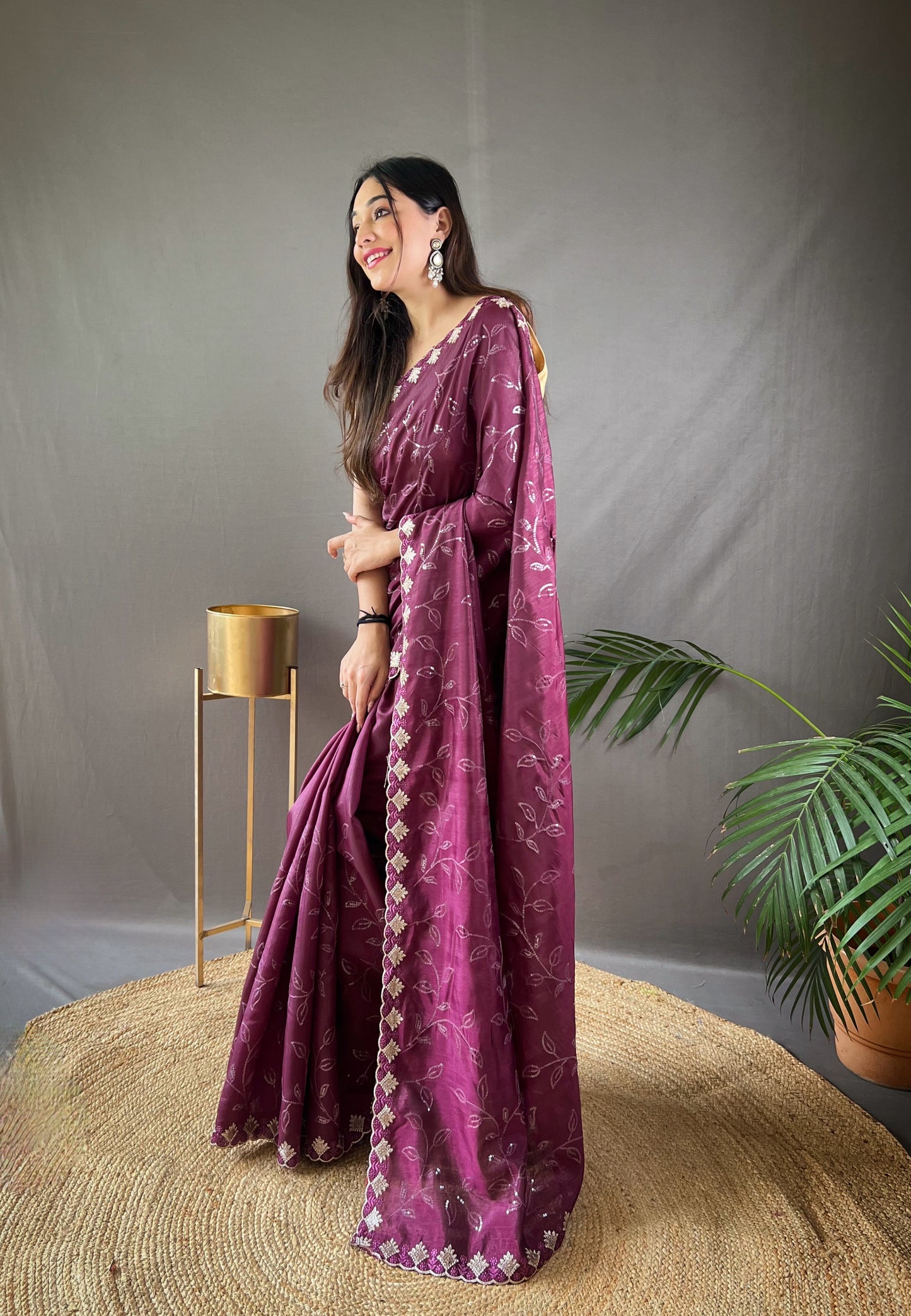 Wine Pure Ruhi Silk Saree