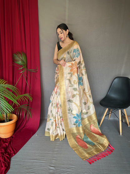 Pure chanderi silk saree