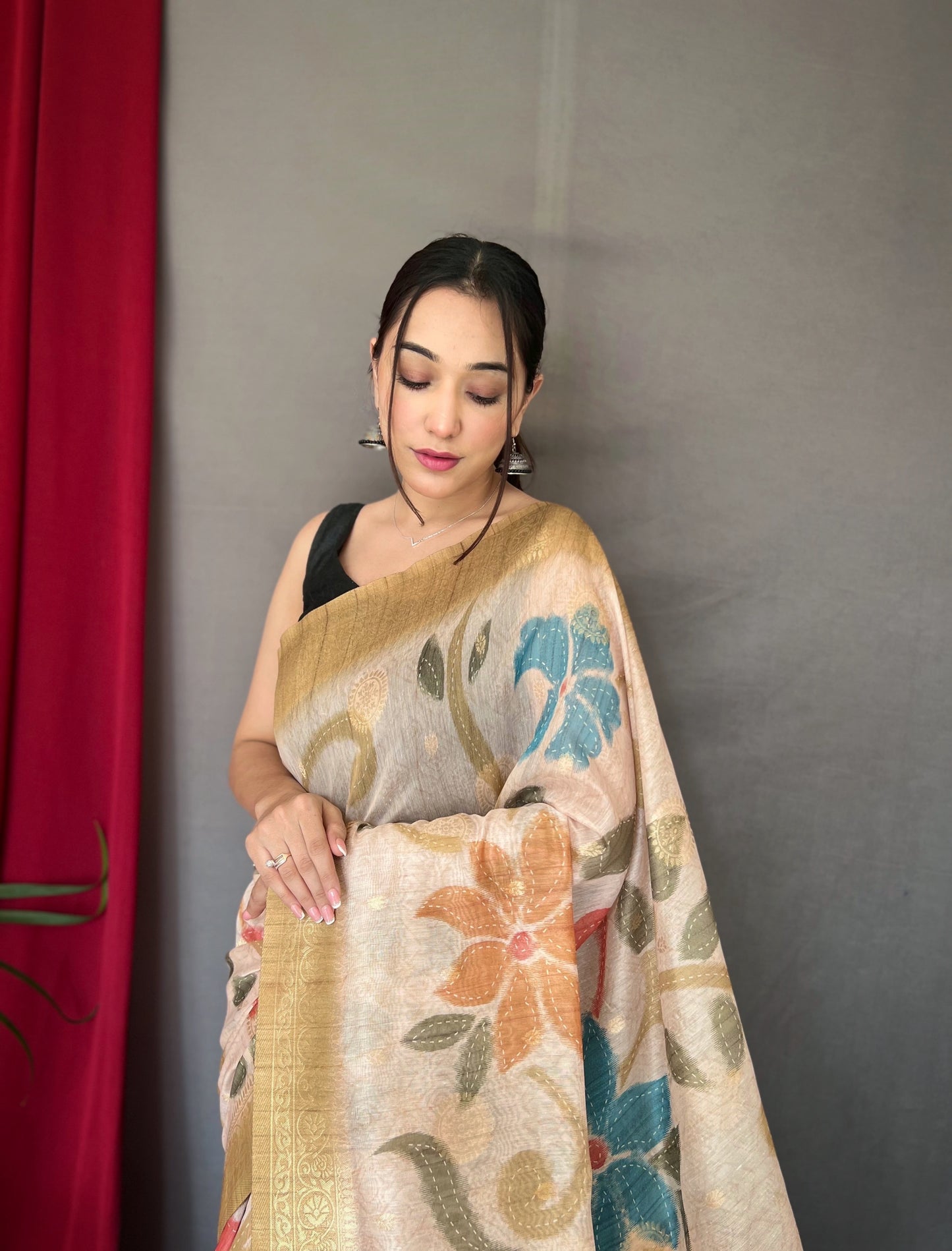 Pure chanderi silk saree