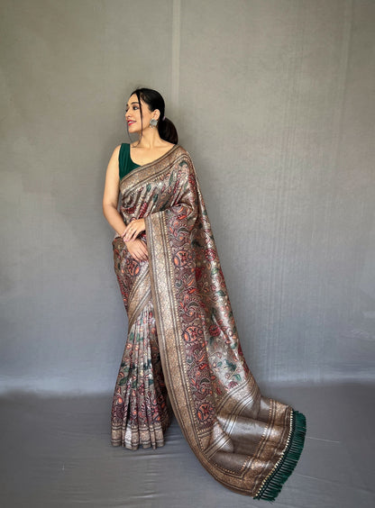 GREY SOFT SILK SAREE